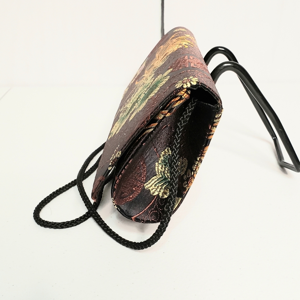*SOLD* Asian Motif Floral Shimmer Evening Bag - Picture 7 of 8